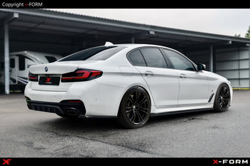  Für BMW G30 M-Paket Facelift Glänzend Schwarz ABS Heckstoßstangen Splitter,Flaps