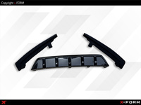  Für BMW G30 M-Paket Facelift Glänzend Schwarz ABS Heckstoßstangen Splitter,Flaps