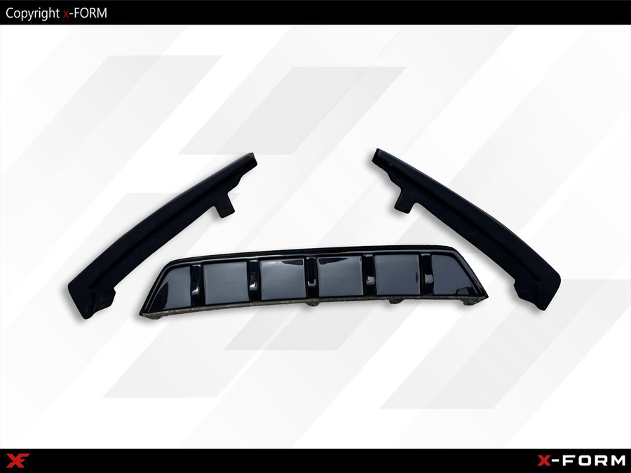 For BMW G30 M-Package Facelift Glossy Black ABS Rear Bumper Splitters, Flaps