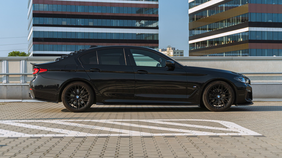 Für BMW G30/G31 M-Paket Facelift Glänzend Schwarz ABS Cup Seitenschweller Ansatz