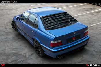 Für BMW E36 Limousine Heckscheiben Jalousie,Windows Louver, Teilegutachten ABS